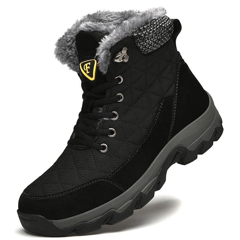 New Leather Men's Warm Snow Boots
