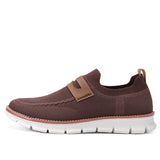 Men's New Pattern Knitted Mesh Lace Up Flats