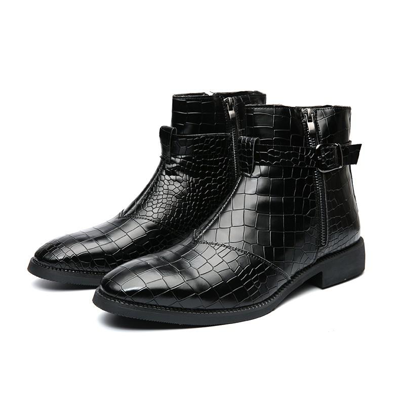 Men's Fashion Pointed Toe Leather Boots