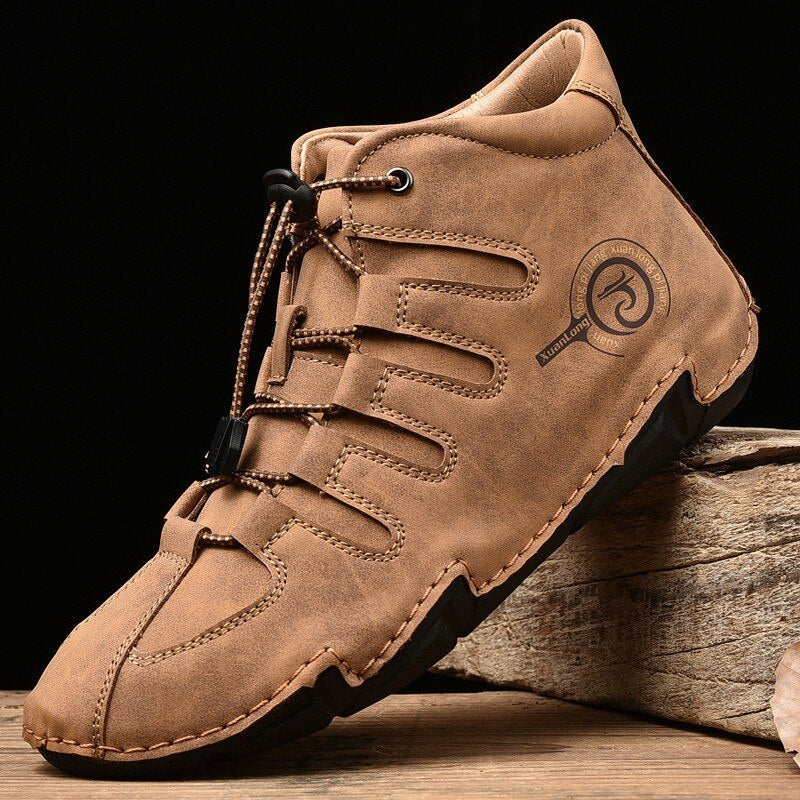 New Men's Designer Handmade Ankle Boots