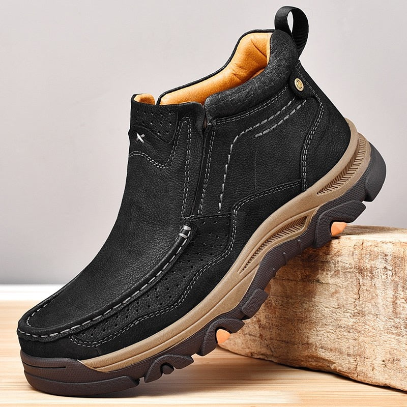 Men's High Top Leather Casual Shoes