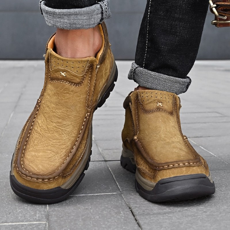 Men's High Top Leather Casual Shoes