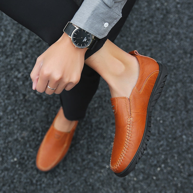 Men's Genuine Leather Slip on Formal Loafers