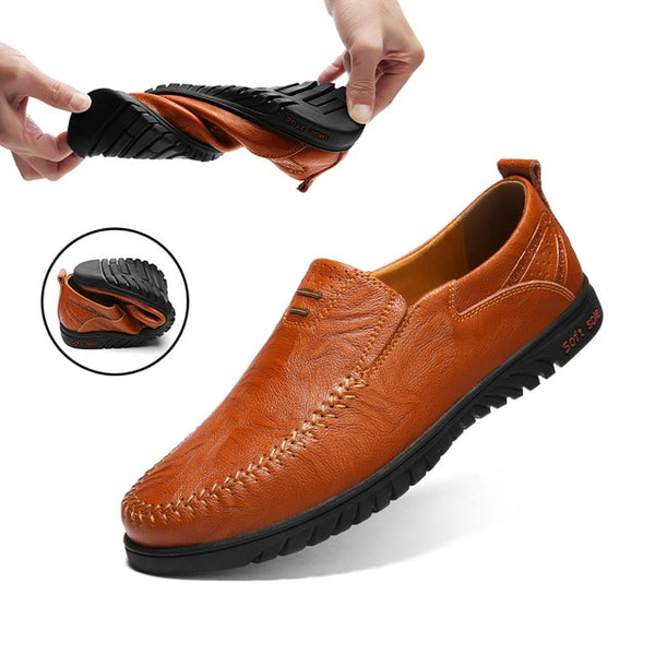 Men's Genuine Leather Slip on Formal Loafers