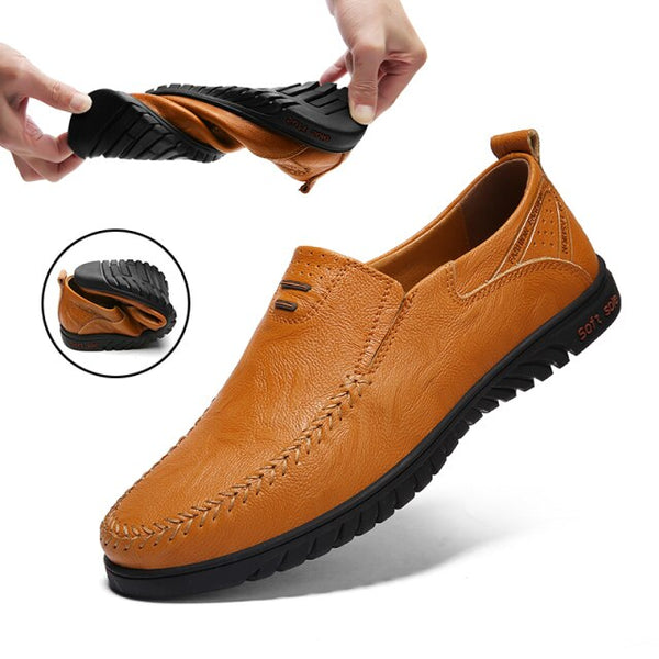 Men's Genuine Leather Slip on Formal Loafers