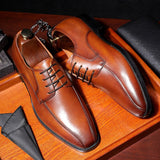 New Men Genuine Cow Leather Buffalo Shoes