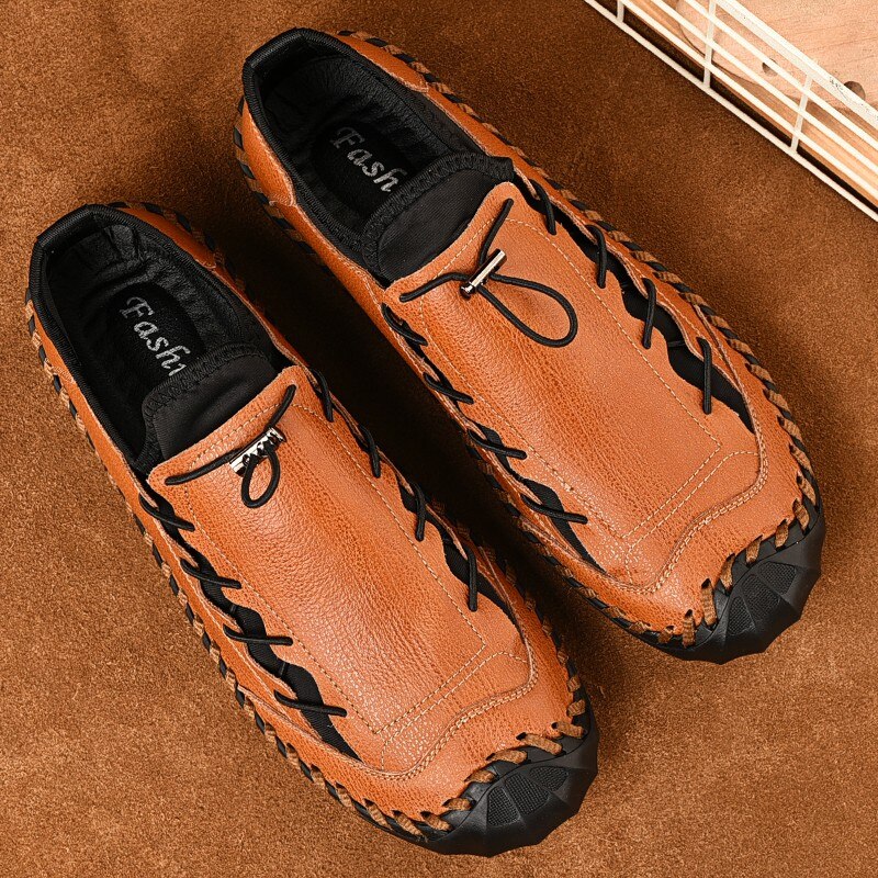New Fashion Men's Hand-sewn Comfortable Flat Shoes