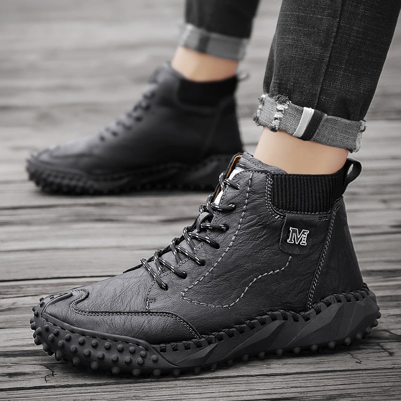 Men's Fashion Leather Warm Outdoor Boots