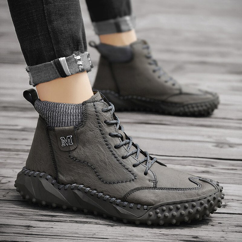 Men's Fashion Leather Warm Outdoor Boots