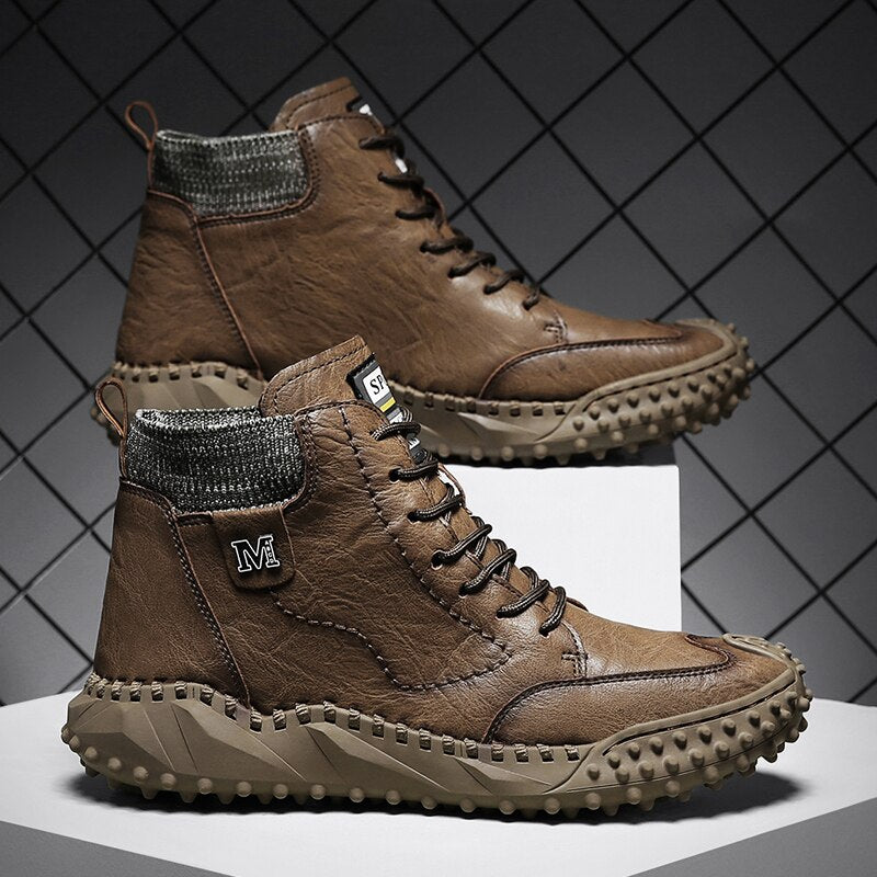 Men's Fashion Leather Warm Outdoor Boots