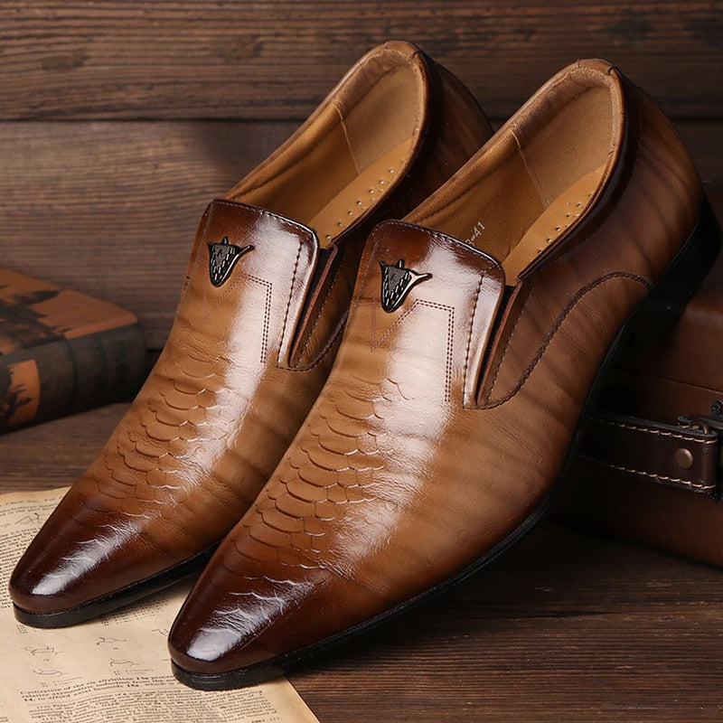 New Men Leather Vintage Formal Shoes