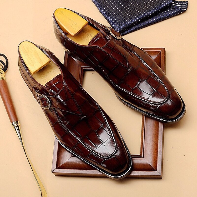 Men's Designer Classic Pattern Business Flat Shoes