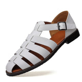 Men's Soft Pointed Patent Leather Sandals