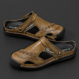 New Men Summer Leather Sandals